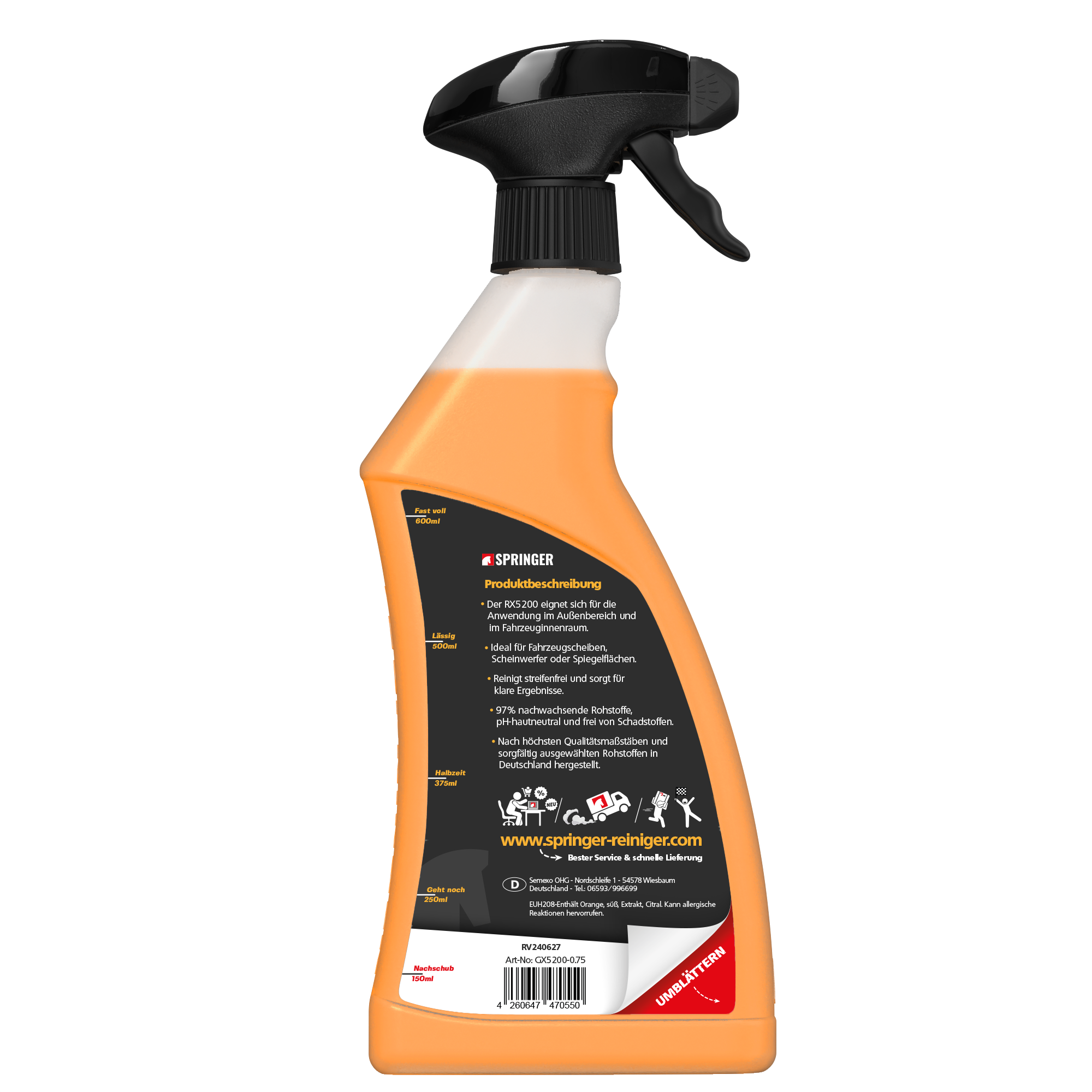 SPRINGER - RX5200 - Autoglas & Display Reiniger - Made in Germany