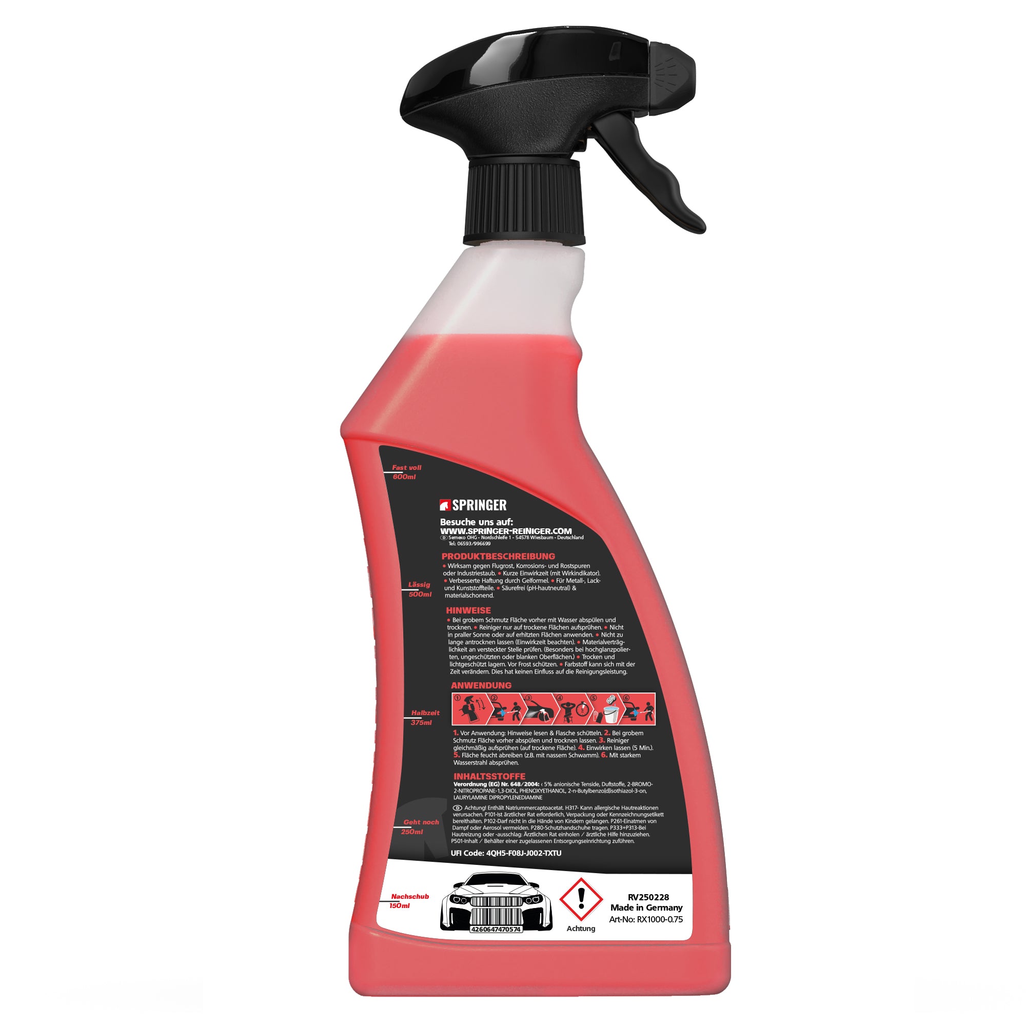 SPRINGER - RX1000 - Flugrostentferner - Made in Germany