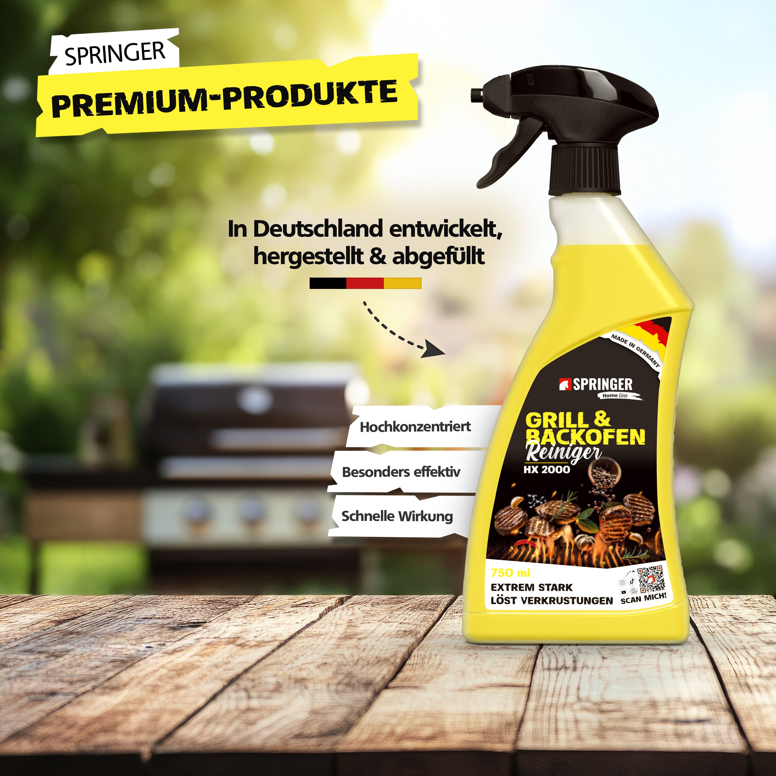 SPRINGER - HX2000 - Grillreiniger & Rauchharzentferner - Made in Germany