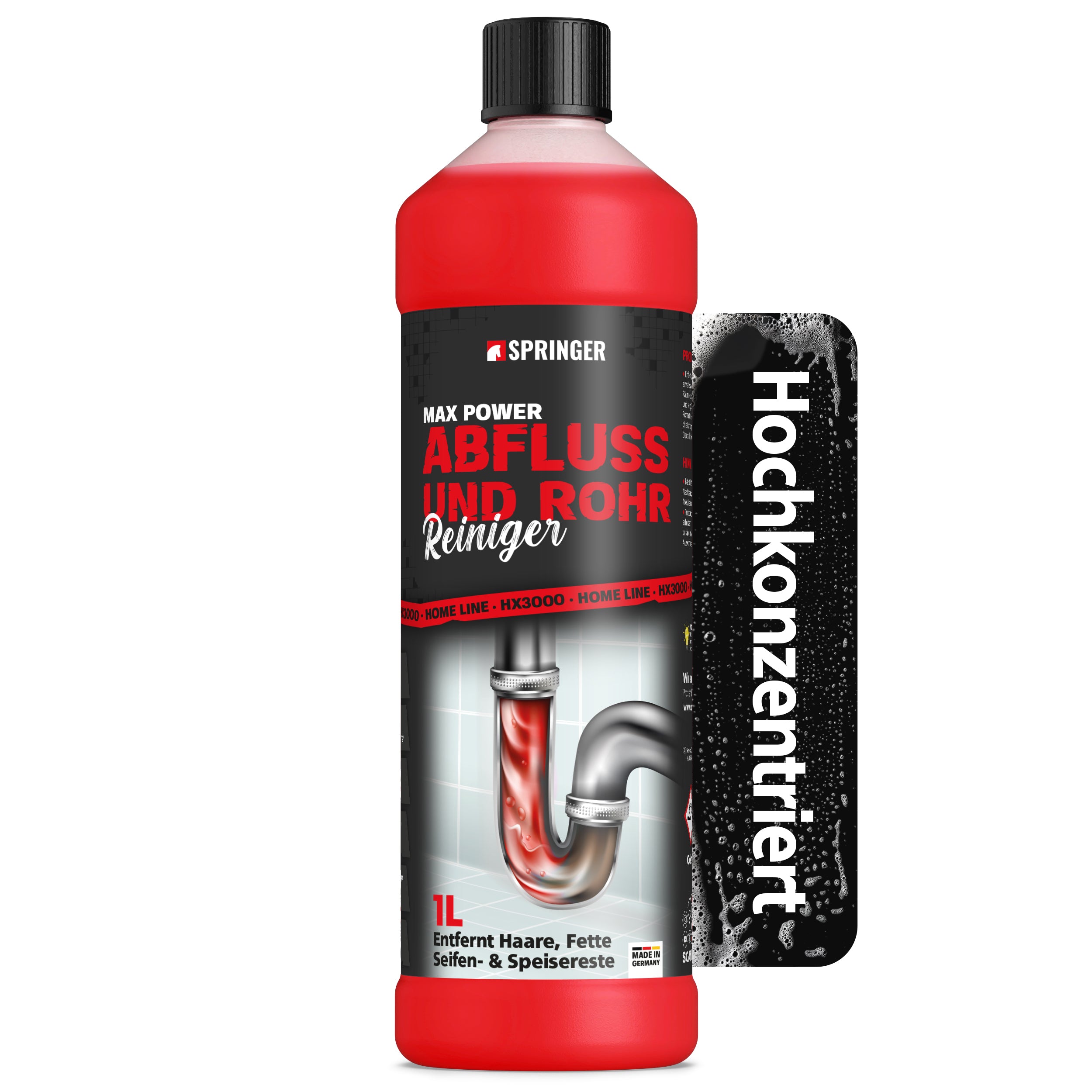 SPRINGER - HX3000 - Rohr & Abflussreiniger MAX POWER - Made in Germany