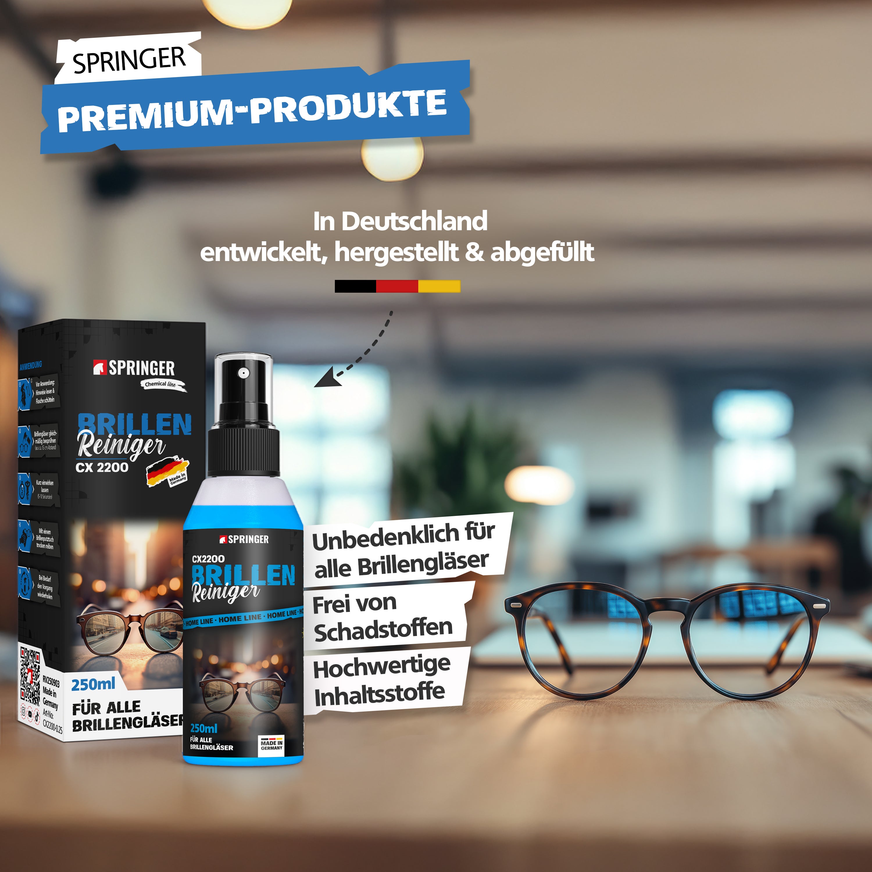 SPRINGER - CX2200 - Brillenreiniger - Made in Germany