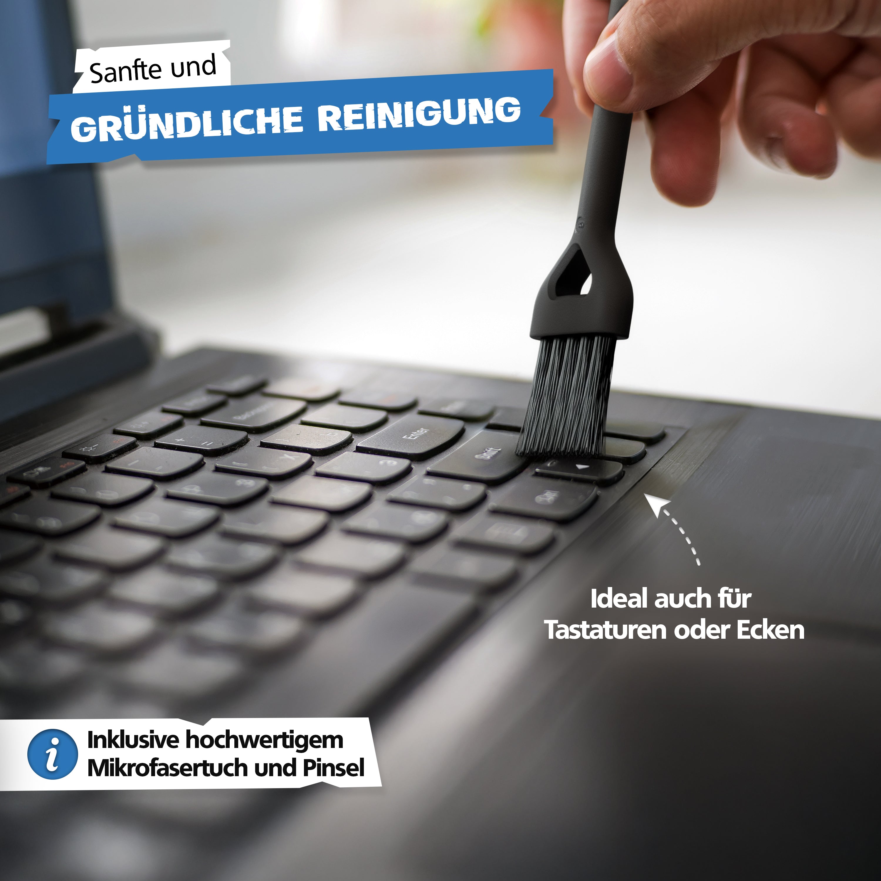 SPRINGER - CX2300 - 1x Bildschirmreiniger 250 ml + ZX1401 - 1x Carbontuch + ZX3060 - 1x Minipinsel