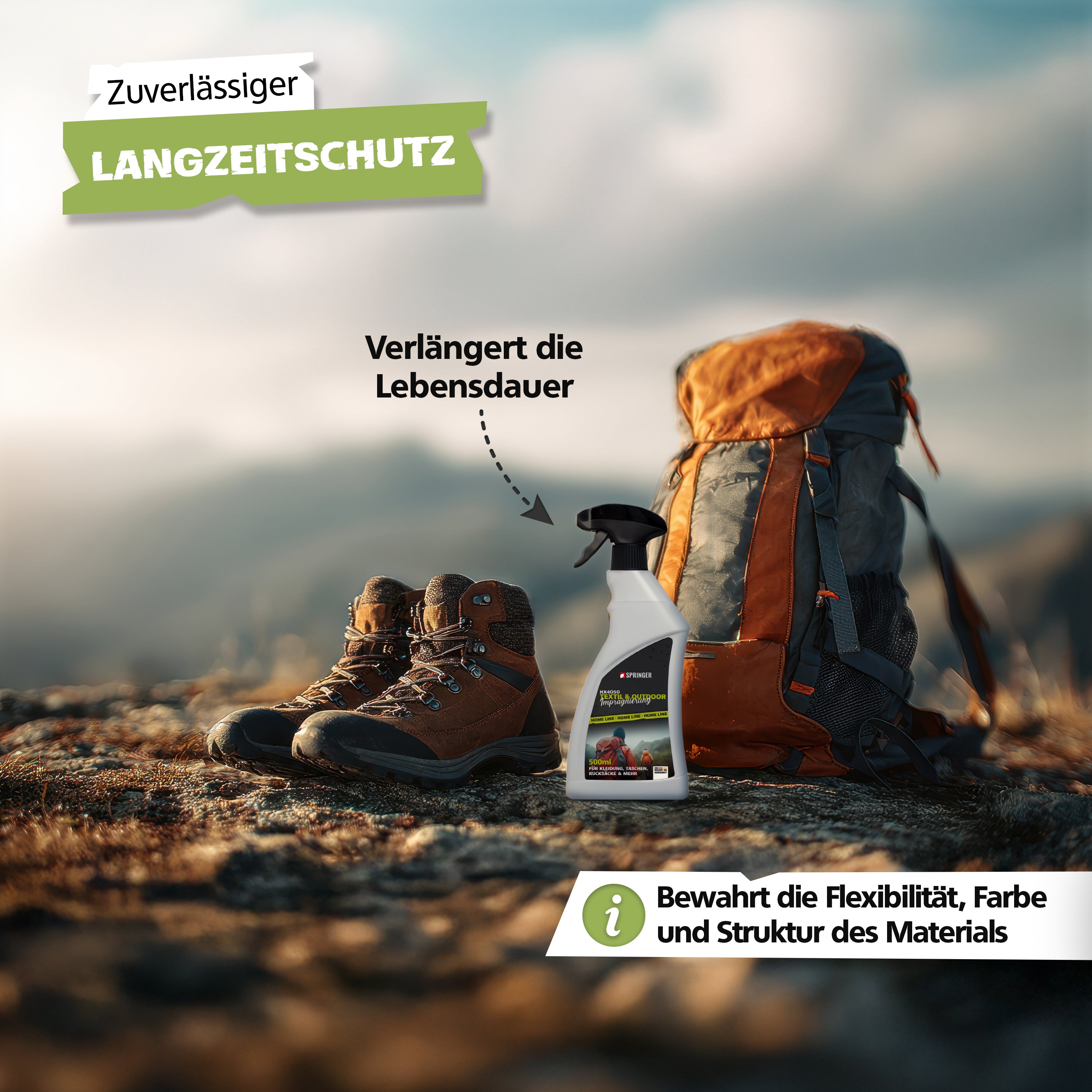 SPRINGER - HX4050 - Textil Imprägnierung 500 ml - Made in Germany